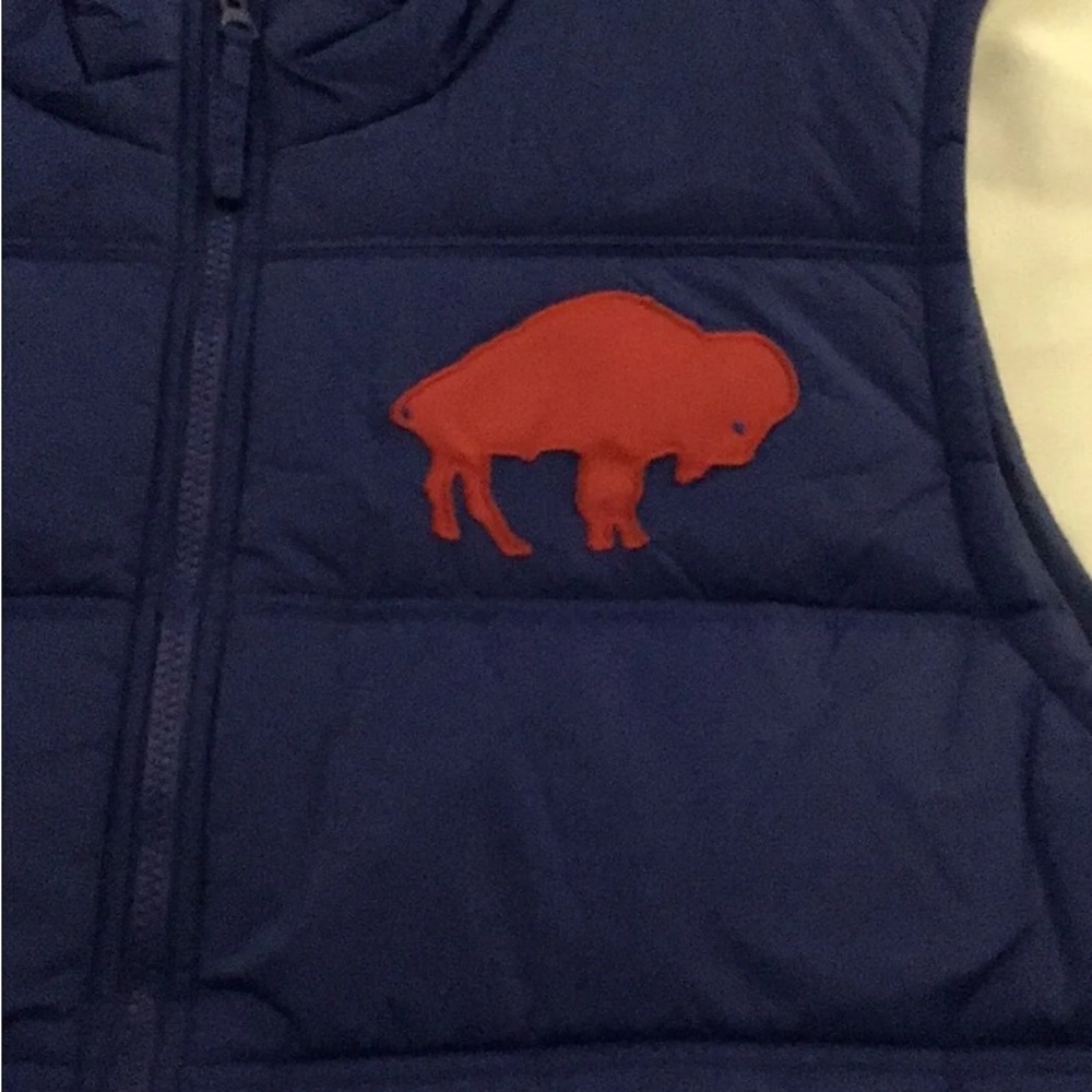 NWT Mitchell & Ness Buffalo Bills Throwback Puffer Vest XL Deadstock - Picture 2 of 4